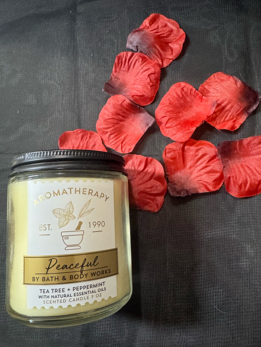🕯️Bath & Body Works Peaceful Tea Tree + Peppermint Aromatherapy Candle - NWT 7oz